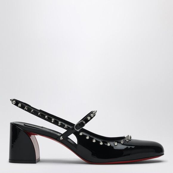 【関税&送料込】Christian Louboutin Mary Jane Janispikes Bla Janispikes - 55 mm Mary Janes - Patent leather - Black